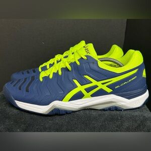 ASICS Men's Gel-Challenger 14 Tennis Pickleball Shoes Blue/Volt Size 13